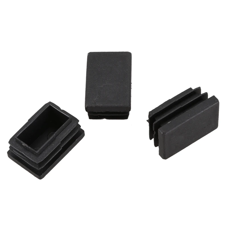Promozione! 20 pcs di Plastica Rettangolare End Cap 30 millimetri x 20mm Tubo Filettato Tubo di Inserimento piedini In Gomma