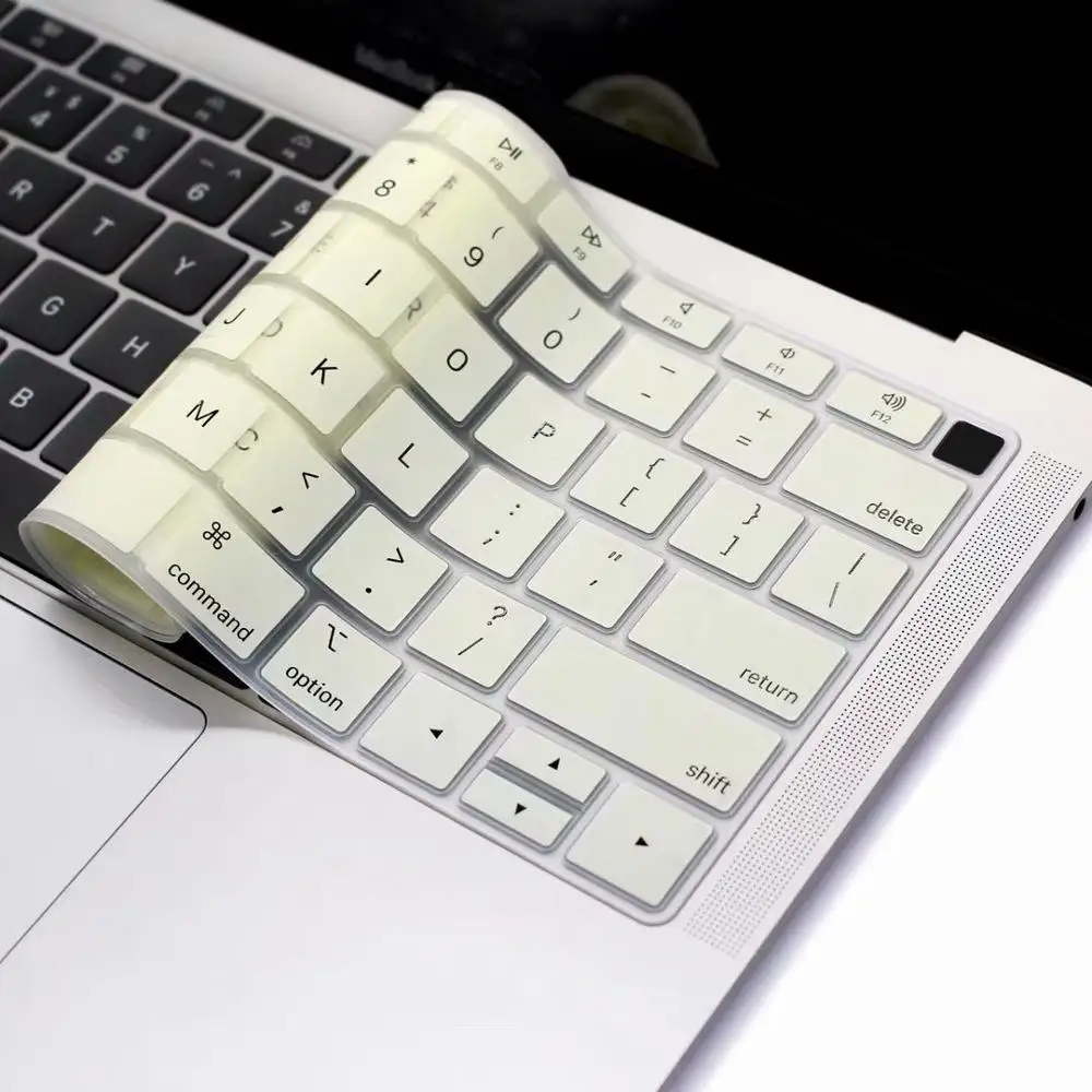 EU US English Keyboard Skin for Macbook Air 13 2018 A1932 Keyboard Cover Silicon Waterproof Skin Film Protector
