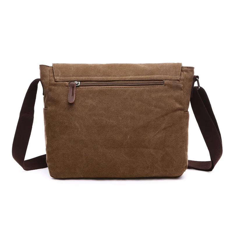 Imagem -04 - Bolsa Mensageiro de Canvas Vintage para Homens Bolsa para Laptop Bolsa de Ombro Bolsas Crossbody Retro Negócios Casual Viagem Marca