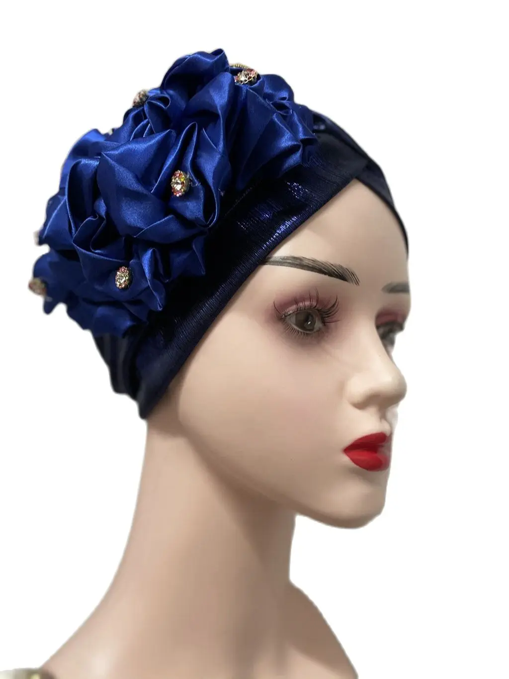 2022 New African Auto Gele Aso Oke Headties Muslim Turban Caps Nigerian Wedding Gele Hat Ready To Wear Autogele Head Wraps