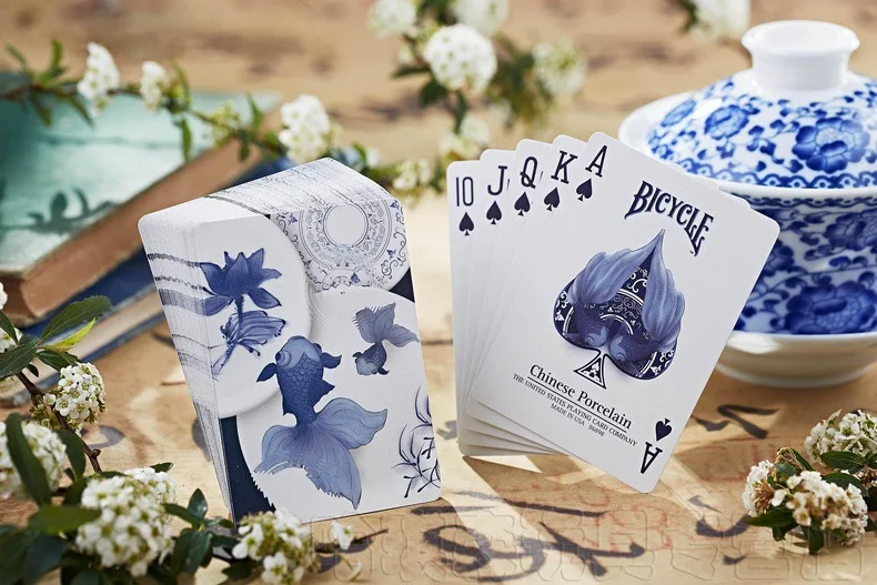 Bicycle Porcelain Playing Cards Chinaware Deck USPCC Collectible Poker Magic Cards Games Magic Tricks Props for Magician