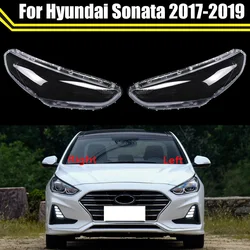 Car Front Headlight Shell Lamp Shade Transparent Cover Headlight Glass Headlamp Lens Cover For Hyundai Sonata 2017 2018 2019