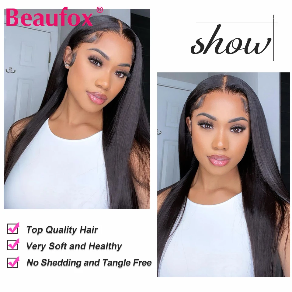 Beaufox Straight Bundles Brazilian Human Hair Bundles 30 Inches Remy Hair Extensions Human Hair Double Weft 1/3/4 Bundle Deals