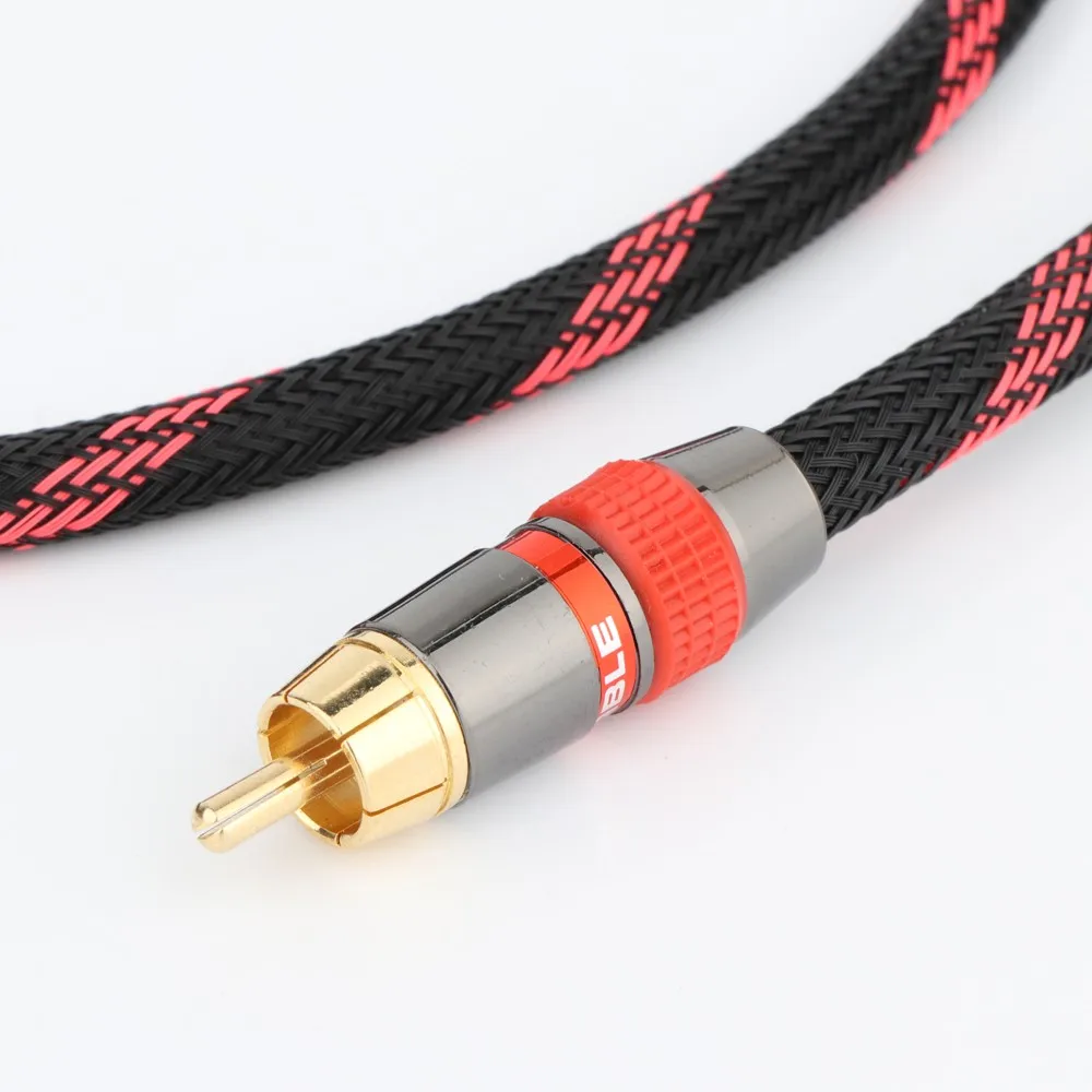 HIFI RCA Stecker Splitter Stereo Audio Kabel RCA 2 Stecker auf 4 Stecker Dual Lautsprecher Y Adapter Stecker Verlängerungskabel 1 Eingang 2 Ausgang – Detail 3