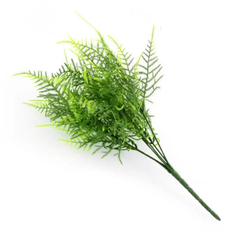 7 Branches Artificial Asparagus Fern Plastic Grass Plant Flower Fake Leaf Home Cafe Office Floral Decoration Artificial Plants