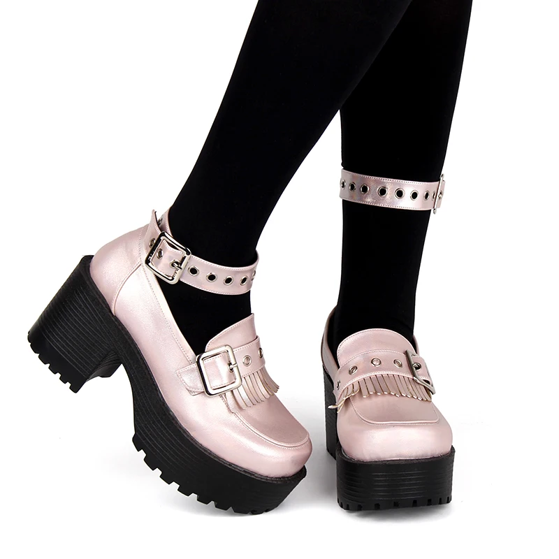 2022 Jk Uniform Lolita Shoes College Style Student Tea Party Goth Thick Bottom Shoes Cos Lolita Sponge Cake Sweet Girls Shoes