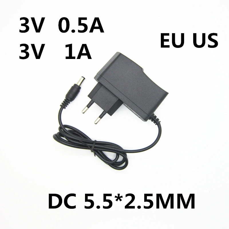 1PCS AC / DC Adapter DC 3V 0.5A 1A 2A 3A AC 100-240V Converter power Adapter 5Volt 1000MA Power Supply Charger EU US Plug