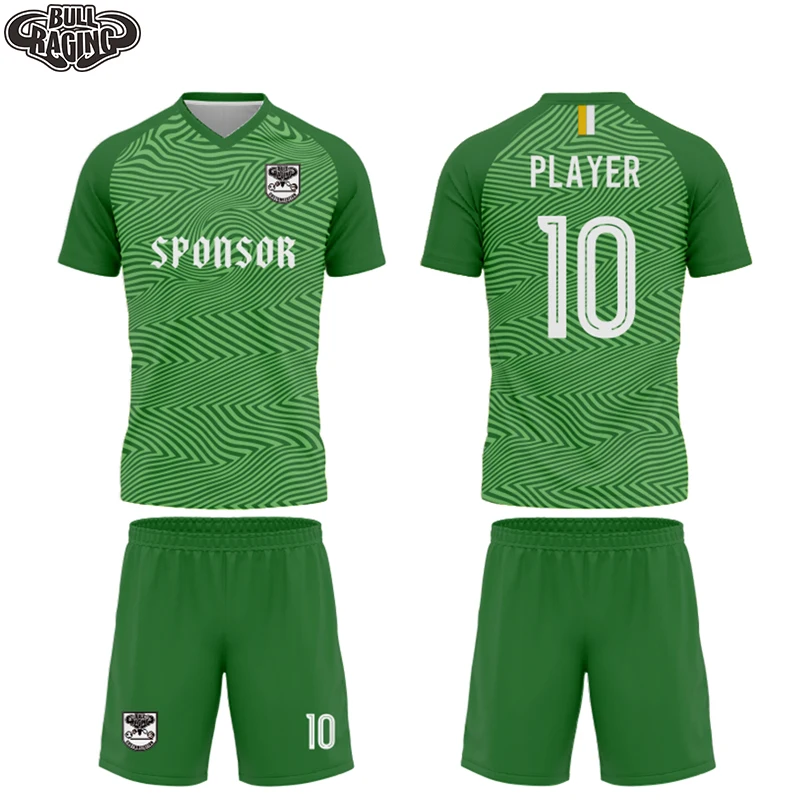 

Strip Design Green Color Sublimation Printing Custom Cllub Training Jersey Personlize Player Soccer Uniform Kits