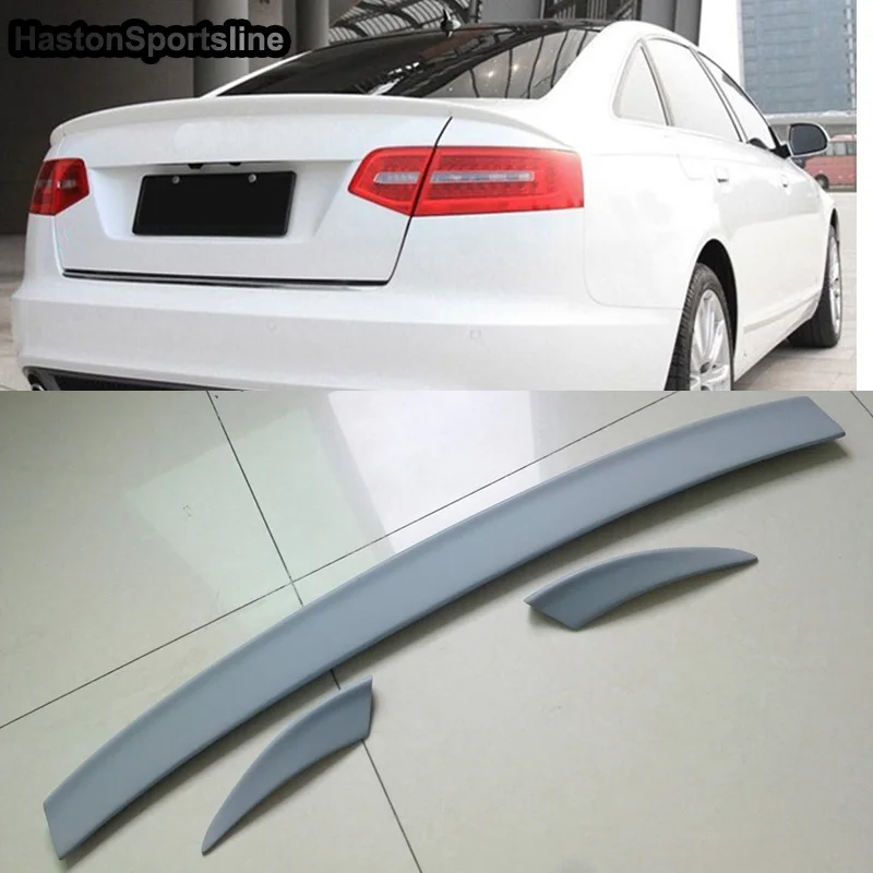 

For Audi A6 C6 A Style Unpainted Primer Rear Trunk Spoiler Car Wing 2005-2011