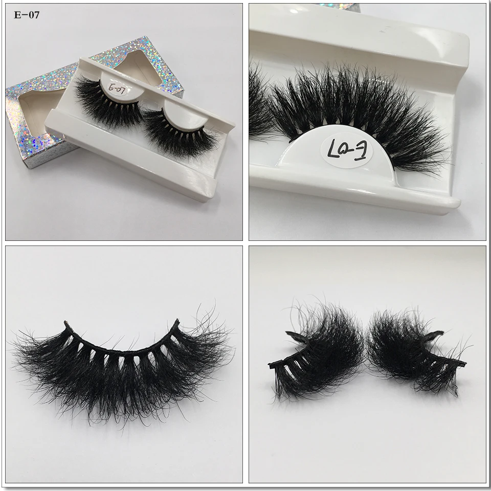 Neue nasse flauschige Nerz Wimpern mit Spikes Make-up Anbieter 16mm 18mm 25mm Volumen lang natürlichen Look Nerz Wimpern Großhandel – Detail 25