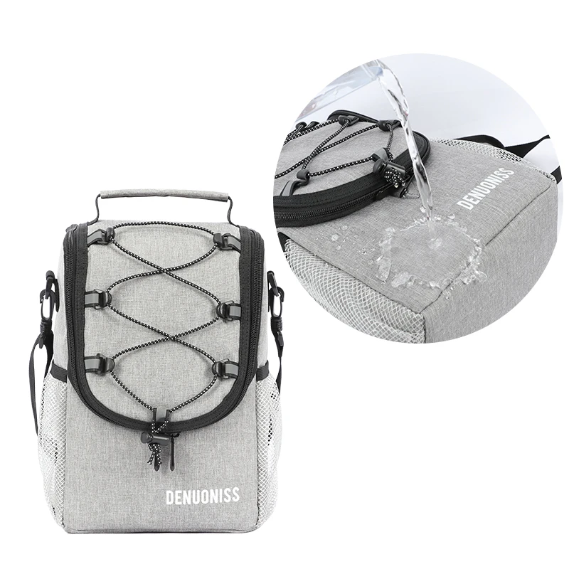 DENUONISS Lunch Bag Waterproof Picnic Bag Aluminum Foil Lining Insulated Bag Thermal Dinner Container School Food Storage Bags