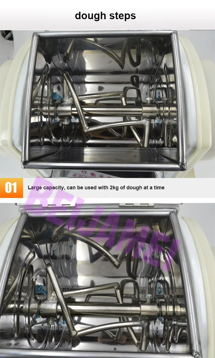 BEIJAMEI-máquina mezcladora de masa de harina de trigo, batidora de harina de maíz, 2/3kg