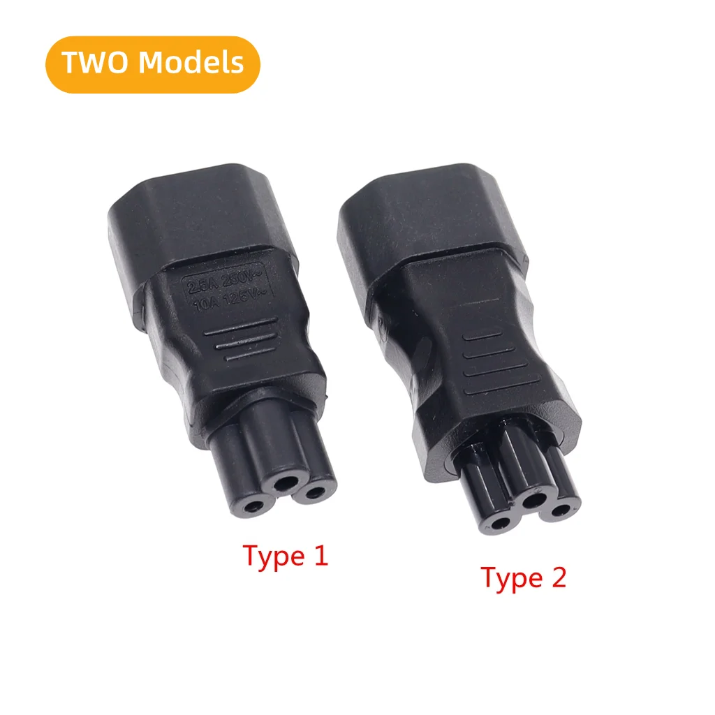 Universal Power Adapter IEC 320 C14 to C5 Adapter Converter C5 to C14 AC Power Plug Socket 3 Pin IEC320 C14 Connector