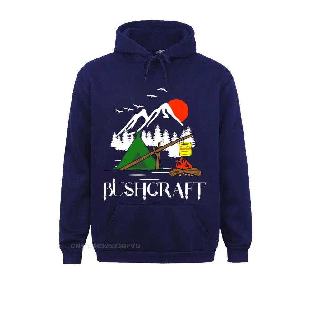 Bushcraft-suéter de algodón con estampado para hombre, camiseta divertida de cuello redondo para acampar, viajes de montaña, supervivencia salvaje