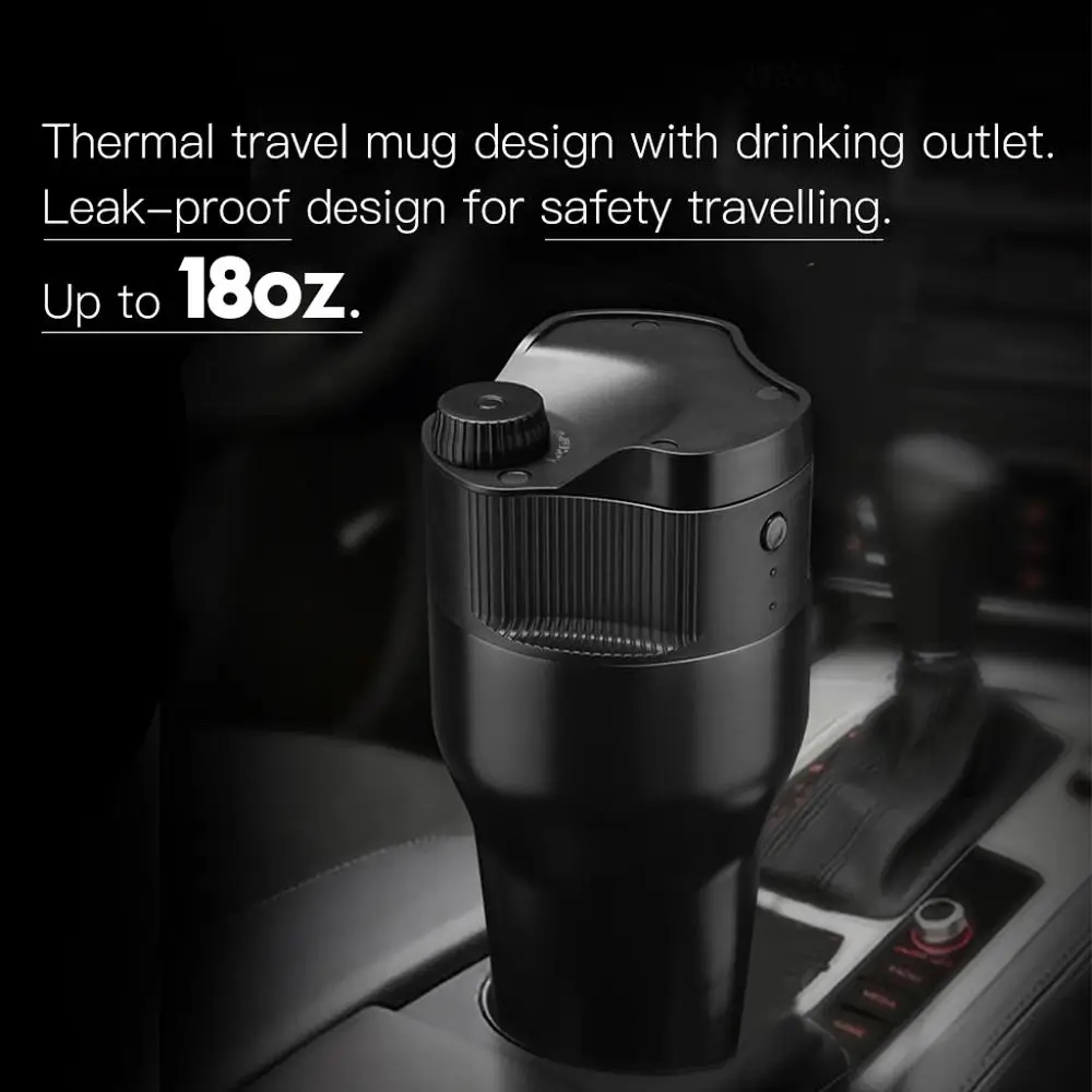 Portable Drip Coffee Maker Travel Mug Capsule Espresso Maker Coffee Machine for Refillable K-Cup for Travel Car Office 550ml