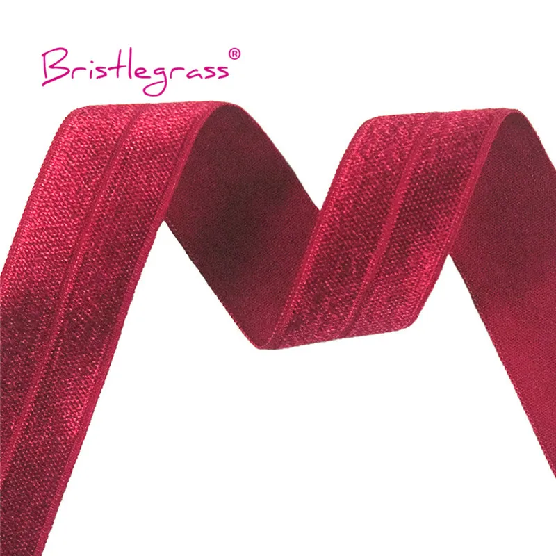 BRISTLEGRASS Großhandel 50 Yard 1 Zoll 25mm Glänzendes FOE Faltbares Elastisches Spandex-Satinband für Stirnbänder, Haarbänder, Kleider und DIY-Näharbeiten – Detail 7