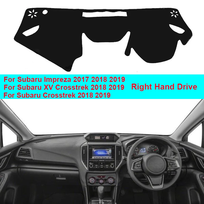 2 Layers Car Inner Dashboard Cover Dash Mat Carpet Cushion Cape For Subaru Impreza 2017 2018 2019 Subaru XV Crosstrek 2018 2019