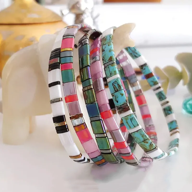 Boho MIYUKI bracciali per donna moda multicolore TIla perline braccialetto gioielli etnici Femme Bijoux Pulseras bracciale nuovo regalo