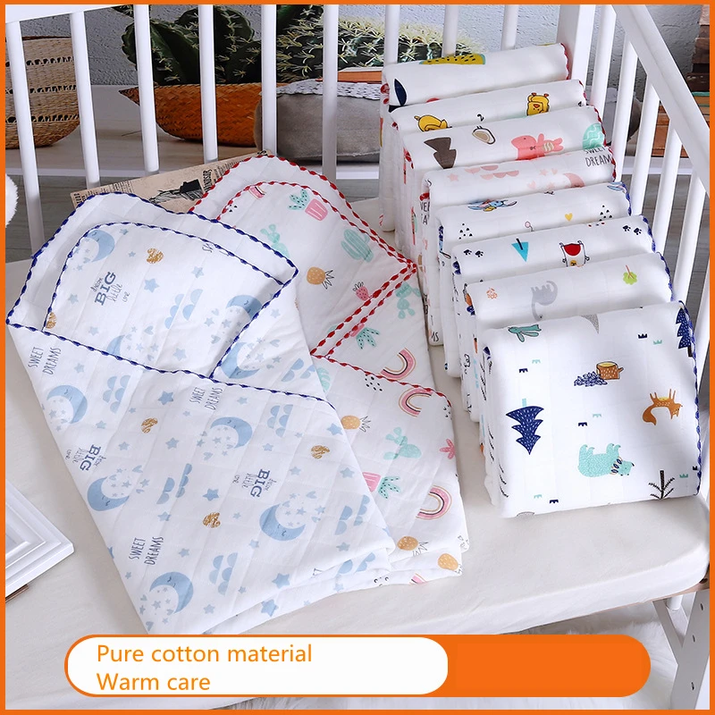 100% algodão infantil bebê musselina swaddles 3-camadas cobertor macio swadding sem fluorescência seguro saudável cobertor swaddling