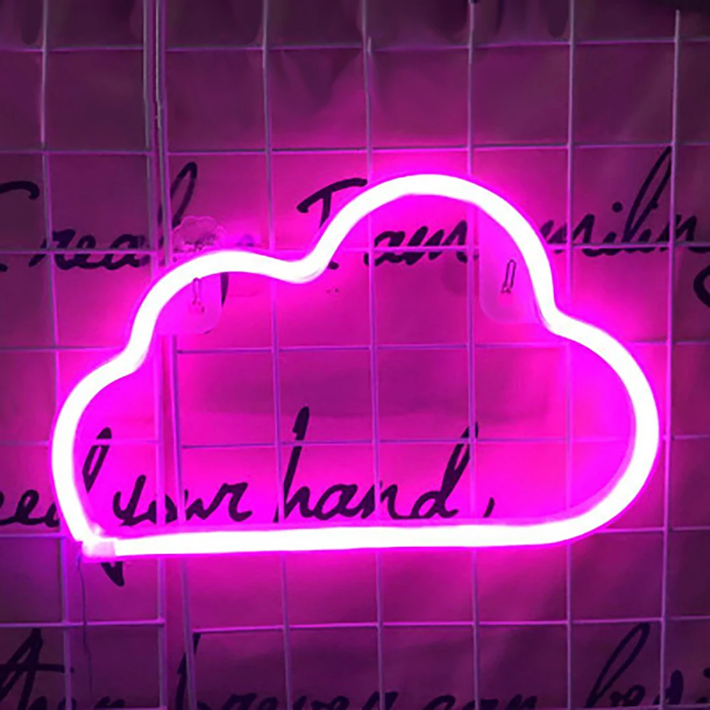 Cloud lightning neon light, signs are suitable for wall decoration, bedroom, Christmas, birthday party, children's room