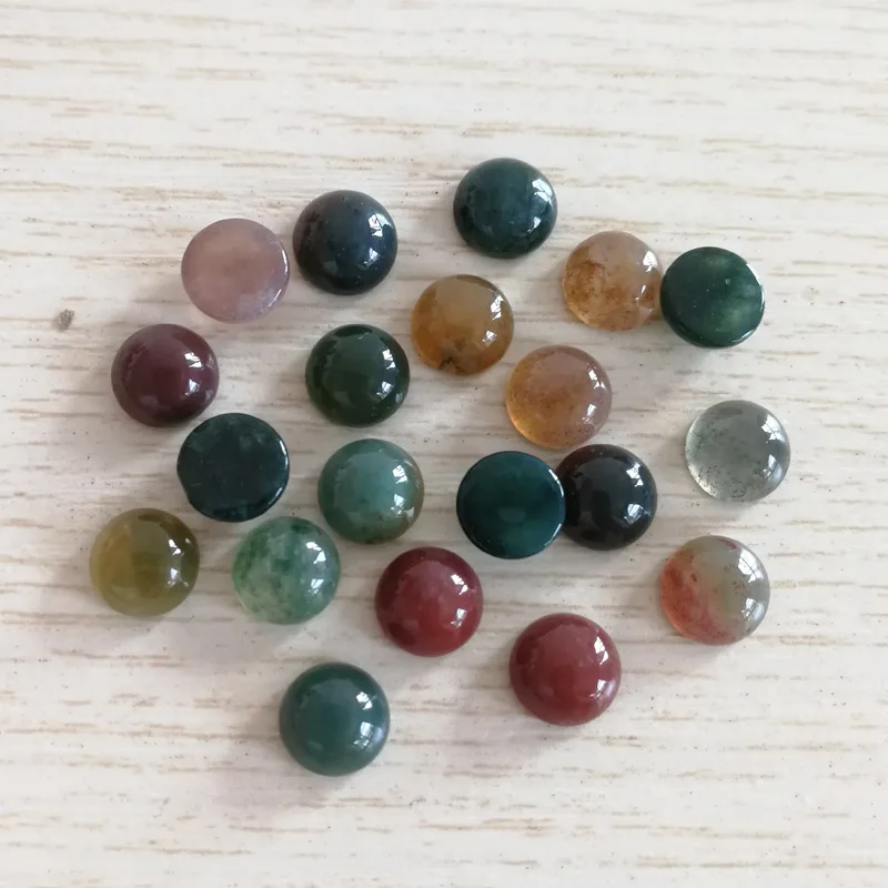 Natural india onyx Stone Beads Fashion 4mm 6mm 8mm 10mm 12mm 14mm round charm cab cabochon jewelry accessories 50Pcs no hole