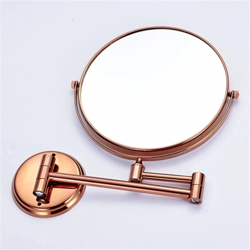 Rose Gold Bathroom Mirror  8 inch Dressing Mirror  3X/1X Magnifying Mirror Folding Gold Makeup Mirror Cosmetic Mirror Lady Gift