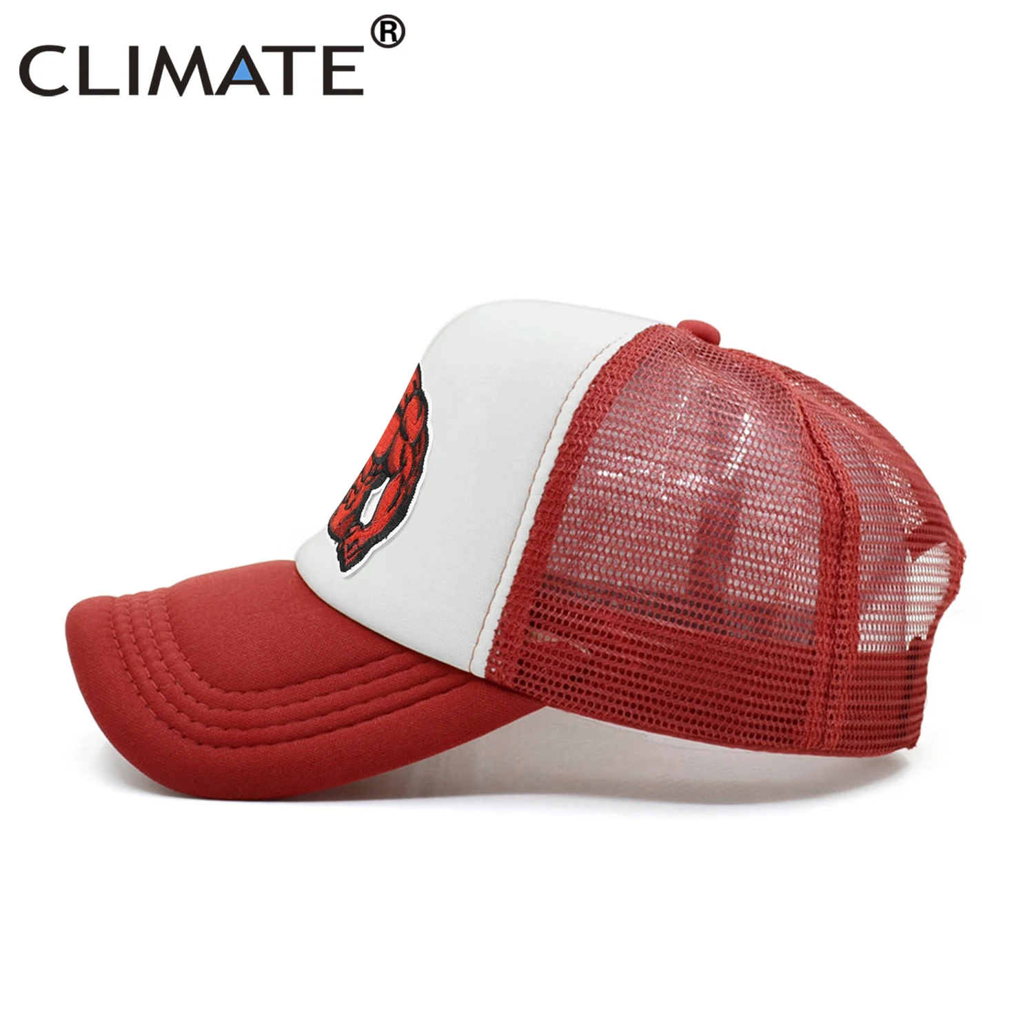 CLIMATE Robust Bull Ox Cap Cool Sturdy Man Men Muscular Animal Cap Fitness Sport Muscle Man GYM Fans Mesh Cap Body Building Cap