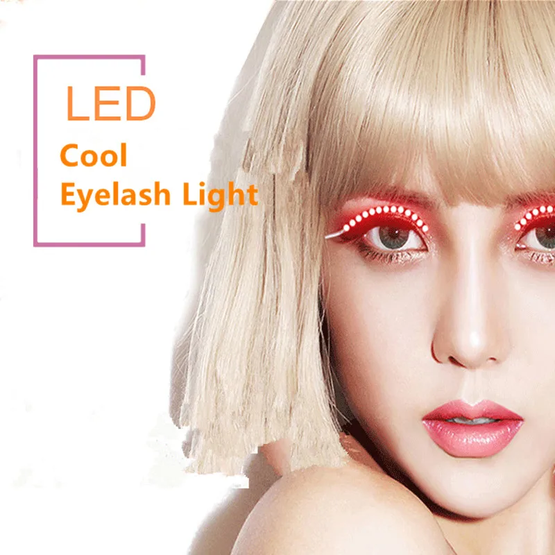 New LED Luminous Eyelash Light Double Eye Light Stick Luminous False Eyelashes Six Kinds  Flashing Halloween Non-grafting #11