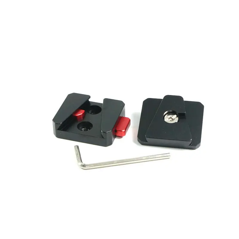 다기능 합금 V 마운트 배터리 어댑터, 퀵 릴리스 플레이트, 카메라 케이지 삼각대에 적합, 1/4 인치 나사 구멍