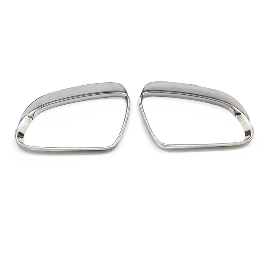 Car Side Door Rear view Turning Mirror Eyebrow Cover Trims For Hyundai Kona Encino 2017-2023 Accessories  Chrome Carbon 2pcs