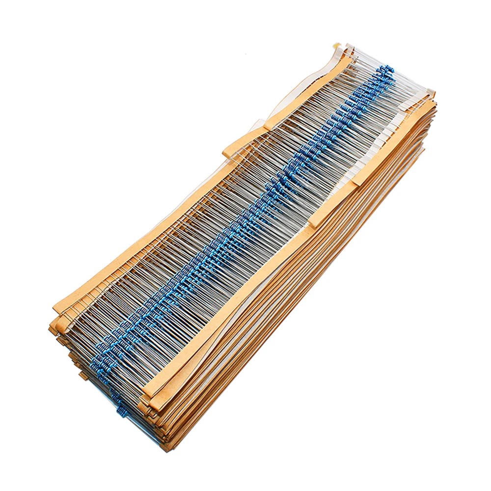100 sztuk 1/4W 1R ~ 22M 1% metalu rezystor z folii 100R 220R 1K 1.5K 2.2K 4.7K 10K 22K 47K 100K 100 220 1K5 2K2 4K7 ohm odporność na — zdjęcie 4