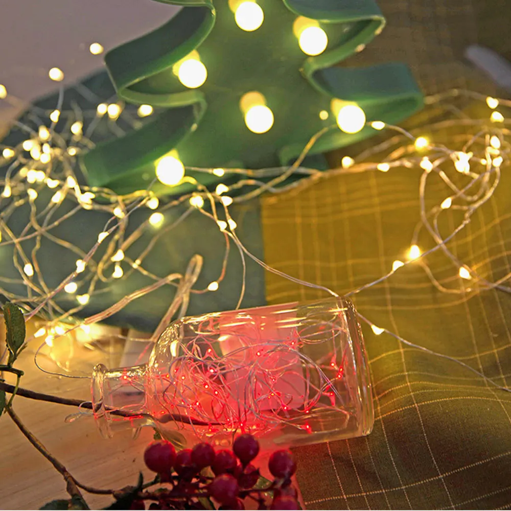 1M 2M 3M 5M 10M Copper Wire LED String lights USB Bottle Stopper Holiday lighting Fairy Garland For Christmas Tree Party Decor