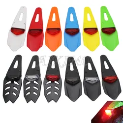 Motorcycle Universal 12V LED Taillight Brake Lamp With Rear Fender License Plate Bracket Holder for Enduro Off-Road Bike