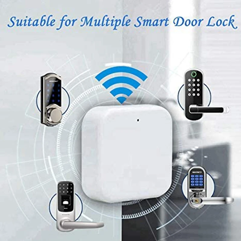 Bluetooth Wifi Gateway Fingerprint Password Smart Electronic Door Lock Home Bridge Ttlock App Control Gateway Hub