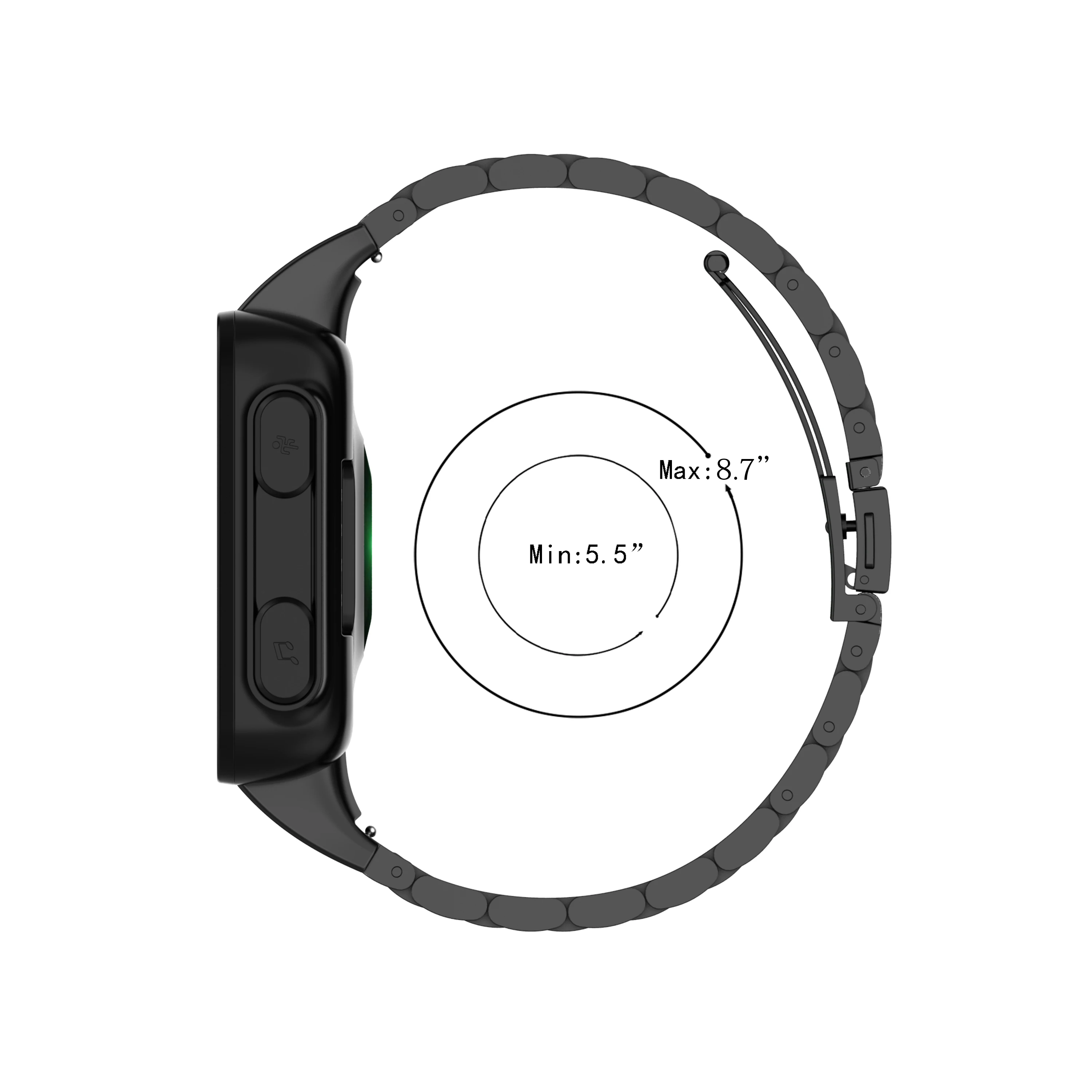 Cinturino per orologio in metallo in acciaio inossidabile "ata per Garmin Forerunner 35/30 Smart Watch cinturino di ricambio per Garmin Forerunner 30