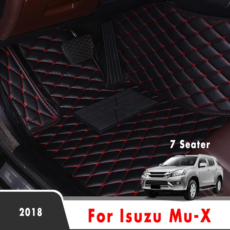 

Car Floor Mats For Isuzu Mu-X 2018 (7 Seater) Carpet Rugs Artificial Leather Waterproof Car Accessories Interior Parts Foot Pads