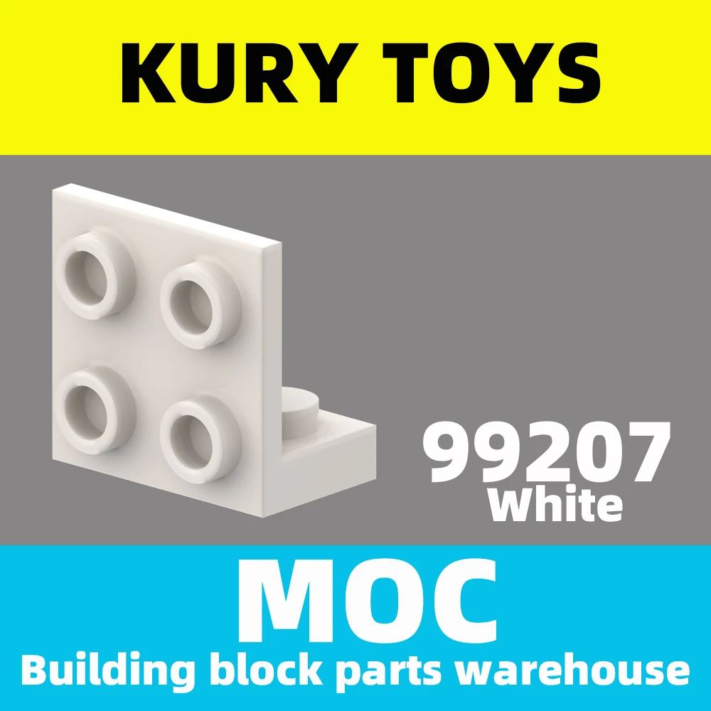 Kury Toys DIY MOC For 99207 10pcs Building block parts For Bracket 1 x 2 - 2 x 2 Inverted For Modified Plate