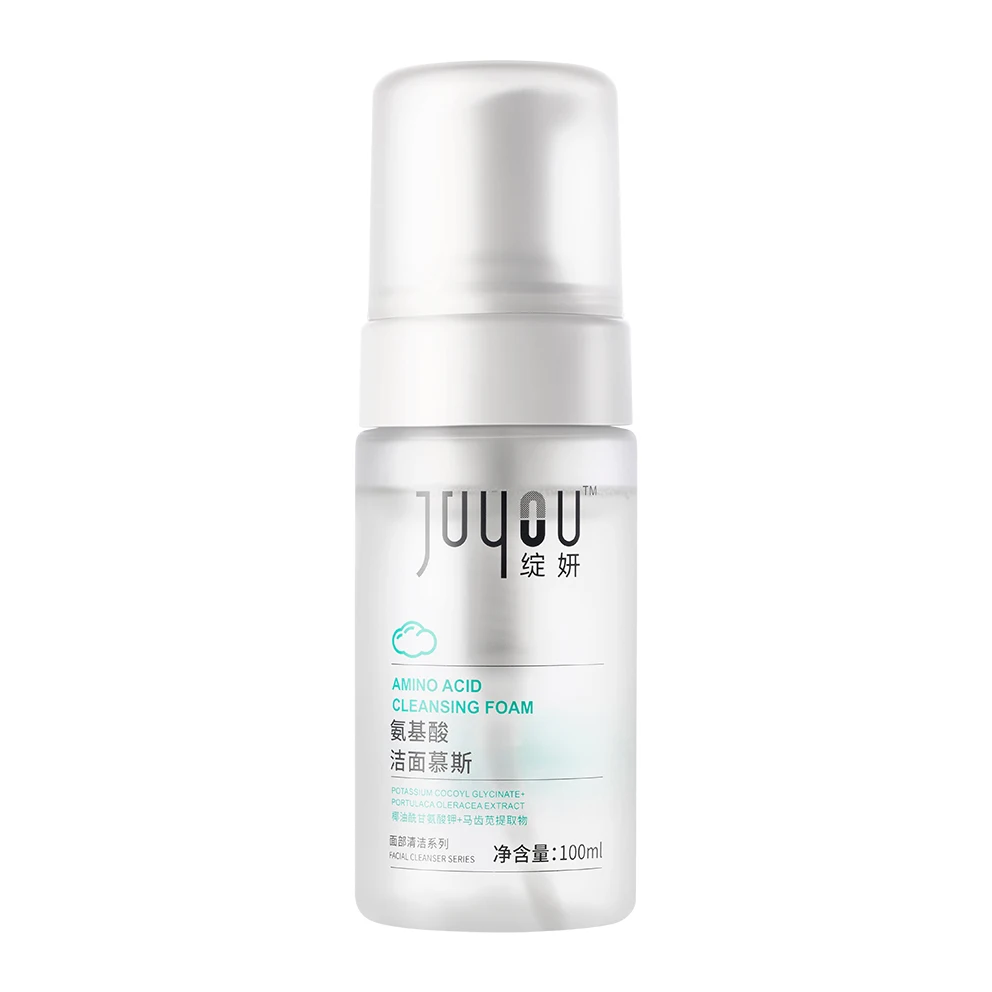 Juyou（zhanyan）100ml Face Beauty Amino Acid Plant Extract Deep Cleansing Foam For Sensitive Acne Oily Skin