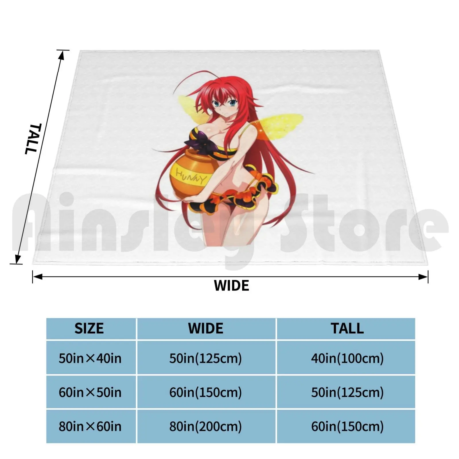 Rias Gremory Bee ( High School Dxd ) Blanket Fashion Custom High School Dxd Hentai High School Dxd Ecchi High School Dxd