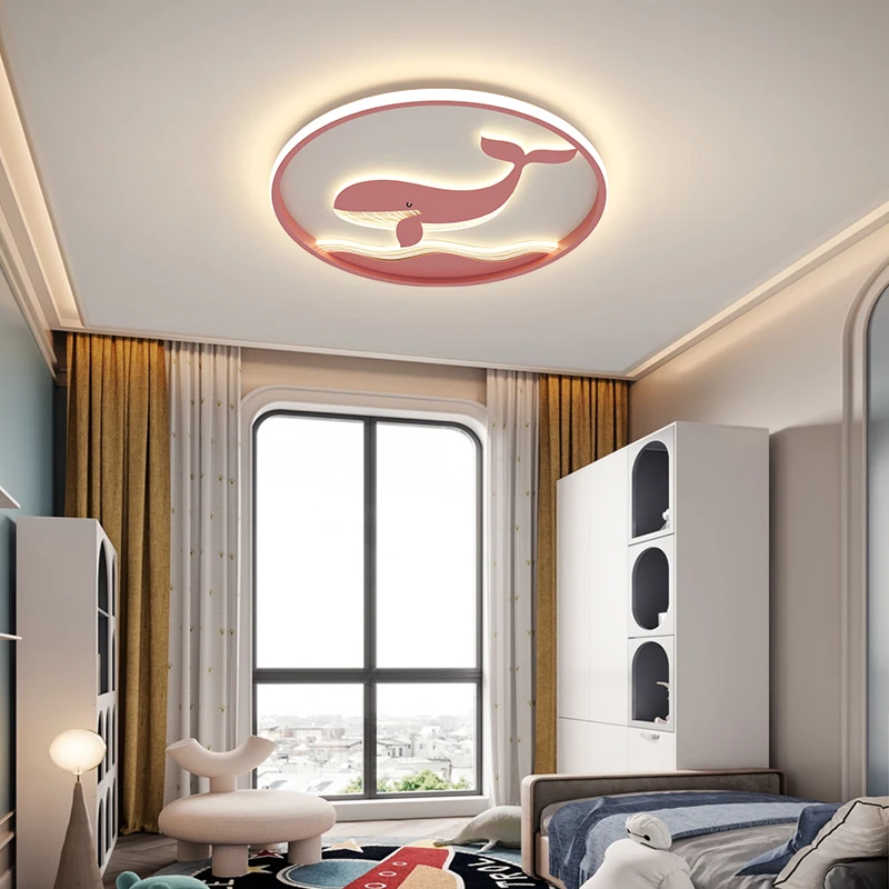 

Surface Mounted Modern Led Chandelier for Kid's Children Room bedroom study Blue/Pink Color Ceiling Chandeliers fixtures