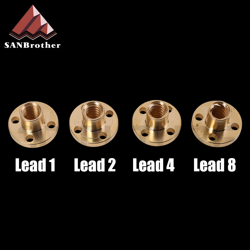 

1Pc 3D Printer M8 TR8 - 8mm 4mm 2mmTrapezoidal Screw for Supporting All the Copper Nut Stepper Motor Guide screw for Lead Screw