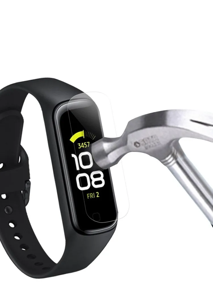 2個スクリーンプロテクターサムスンギアフィット2スマートウォッチ抗スクtpu超hd保護フィルム