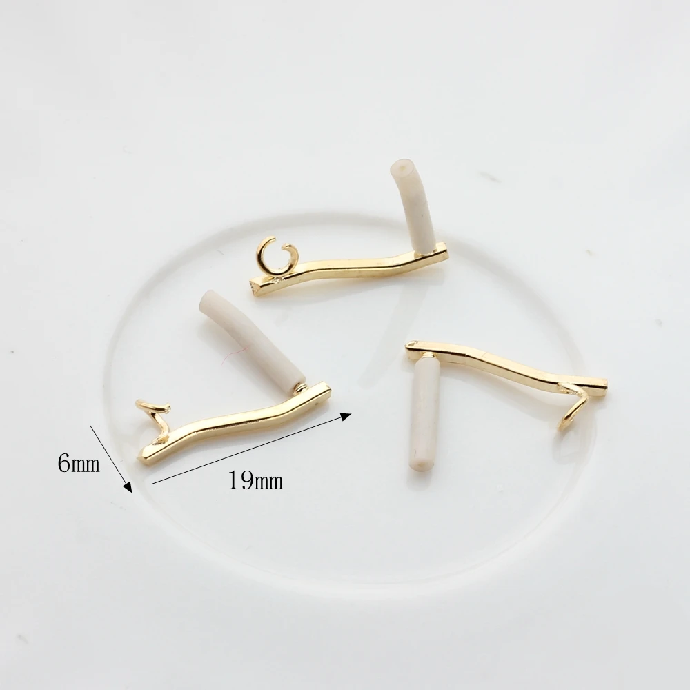 Zinc Alloy  Distorted Long Tip Earrings Base Connectors Linker 1*20mm 6pcs/lot For DIY Earrings Jewelry Making Accessories