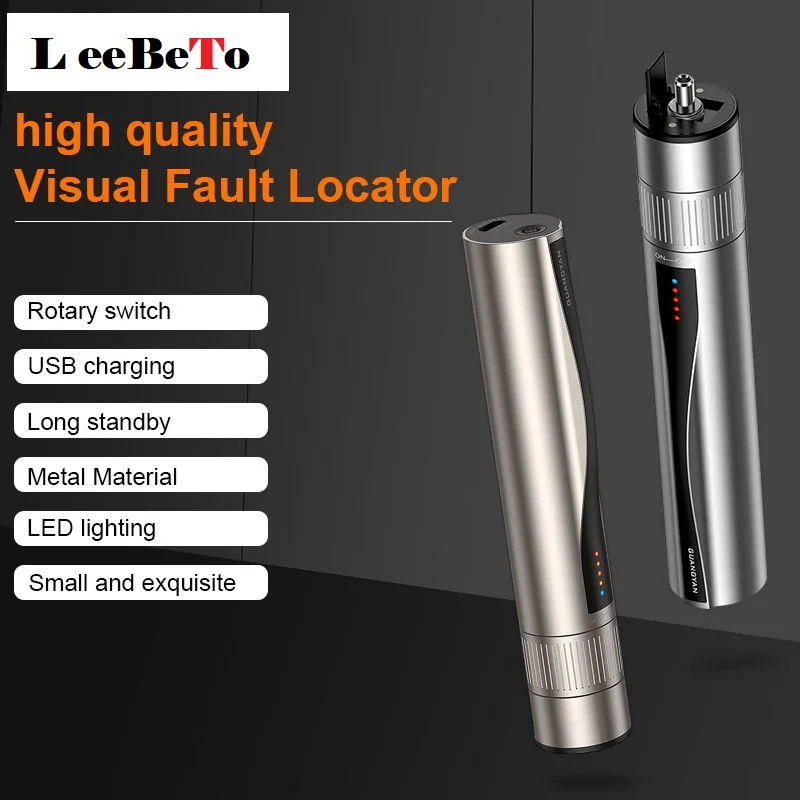 Rechargeable Red Light Pen Fiber Optic Cable Tester 5 15 20 30mw Lithium Battery Visual Fault Locator SC/FC/ST