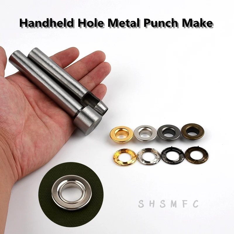 

8-18mm Tarpaulin Eyelet And Eyelet Handheld Metal Punch Die Tool Set Metal Button Leathercraft Clothing Shoes Belt Bag Grommet