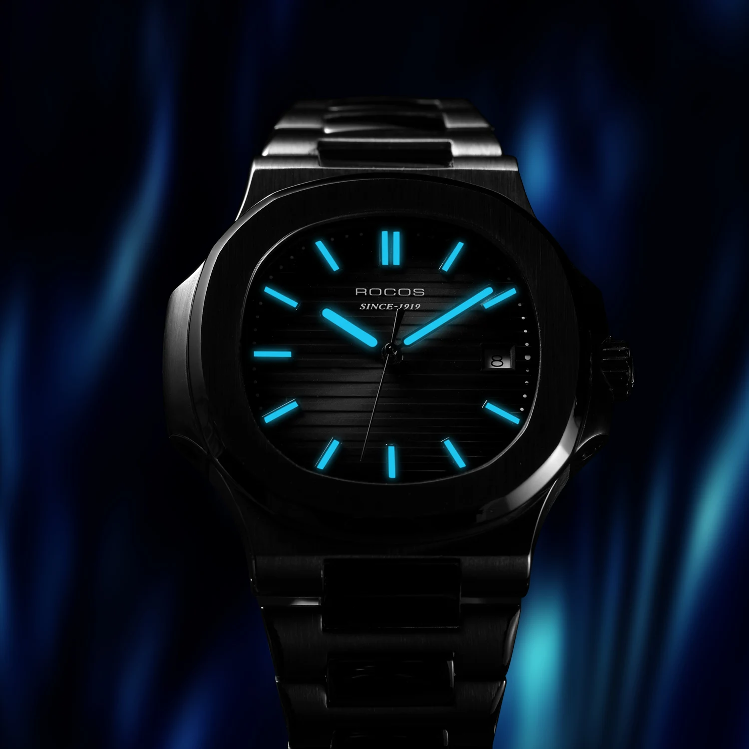 หรูหรานาฬิกาสําหรับชาย Mens นาฬิกากลไกอัตโนมัติ ROCOS Man แฟชั่นนาฬิกาข้อมือกันน้ํา relogio masculino แบรนด์ชั้นนํา