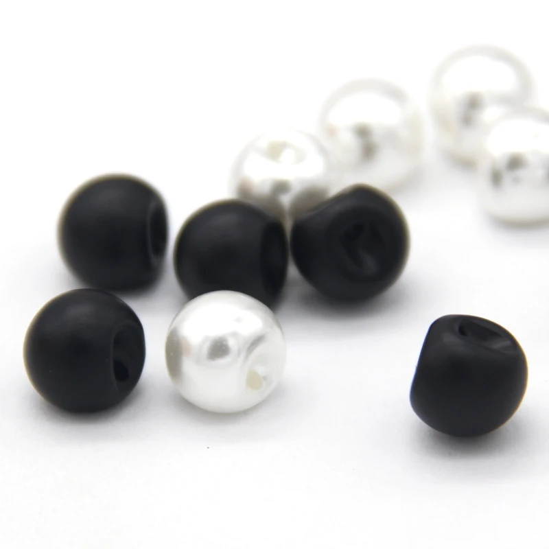 HENGC Classical Black White Pearl Shirt Buttons For Clothes Wedding Dress Handmade DIY Decorative Sewing Accessories Wholesale