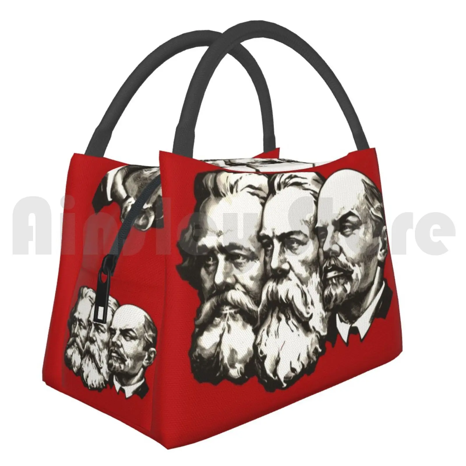 

Cooler Lunch Bag Picnic Bag Marx , Engels And Lenin Soviet Propaganda Ussr Vintage Marx Engels Lenin Face