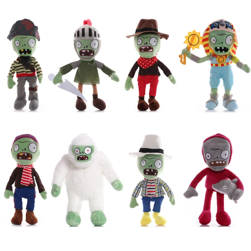 1pcs Plants vs Zombies Plush Toys 30cm PVZ Zombie Yeti Dolphin Knight Plush Stuffed Toys Doll for Kids Children Gifts Party Toys