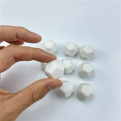 10Pcs Wit 22Mm Blanco Dobbelstenen Acryl Afgeronde Board Game Hoek D12 Blank Rpg Dobbelstenen Schrijven Diy Carving Kinderen onderwijs Dobbelstenen